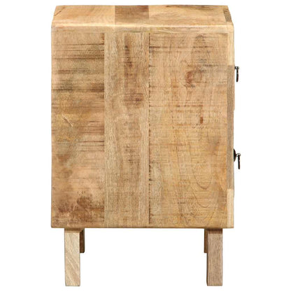 Mesas de cabeceira 2 pcs 40x32x46 cm mangueira áspera maciça