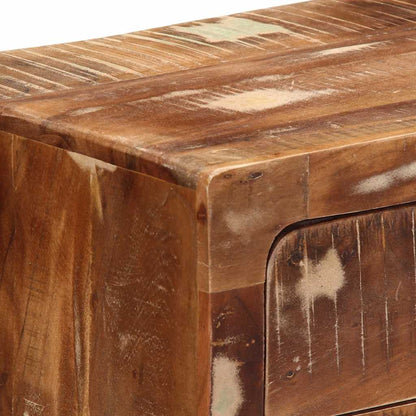 Mesa de cabeceira 40x32x46 cm madeira recuperada maciça