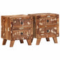 Mesas de cabeceira 2 pcs 40x32x46 cm madeira recuperada maciça