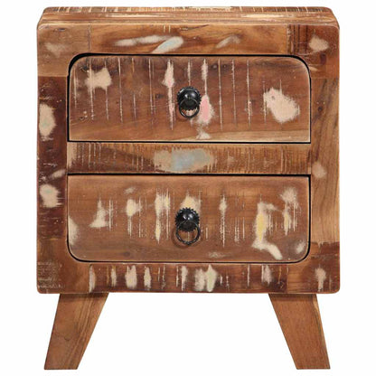 Mesas de cabeceira 2 pcs 40x32x46 cm madeira recuperada maciça