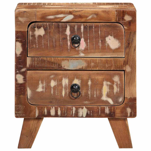 Mesas de cabeceira 2 pcs 40x32x46 cm madeira recuperada maciça
