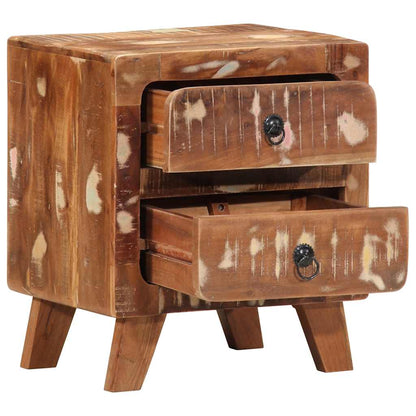 Mesas de cabeceira 2 pcs 40x32x46 cm madeira recuperada maciça
