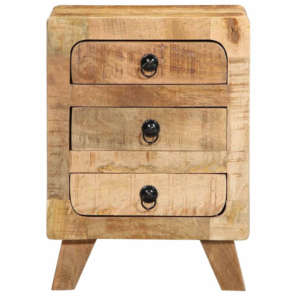 Mesa de cabeceira 37x32x50cm madeira de mangueira áspera maciça