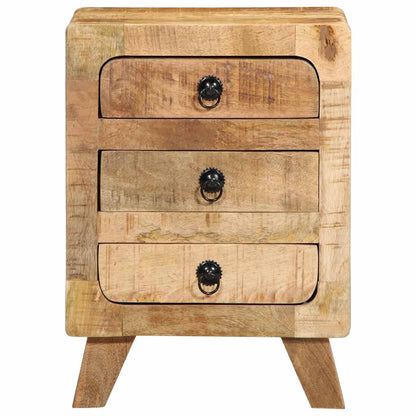Mesa de cabeceira 37x32x50cm madeira de mangueira áspera maciça