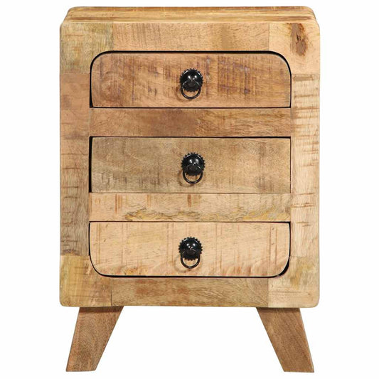 Mesa de cabeceira 37x32x50cm madeira de mangueira áspera maciça