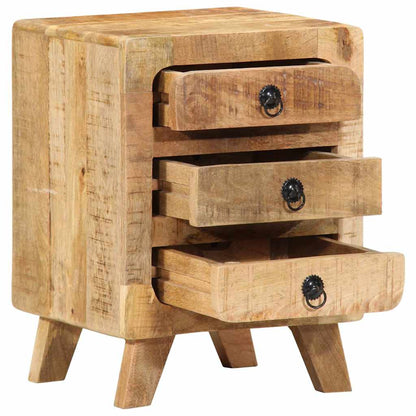 Mesas de cabeceira 2 pcs 37x32x50 cm mangueira áspera maciça
