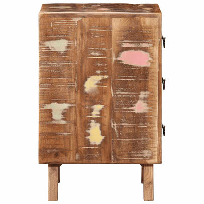 Mesa de cabeceira 37x32x50 cm madeira recuperada maciça