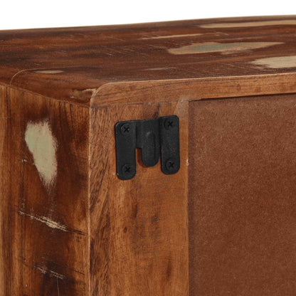 Armário de TV para parede de madeira recuperada maciça