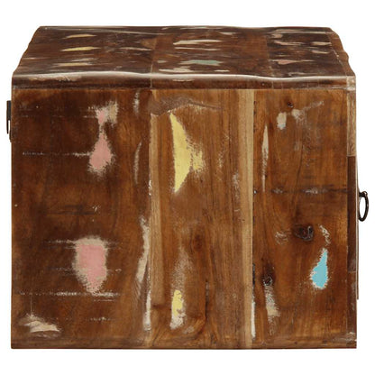 Armário de TV para parede de madeira recuperada maciça