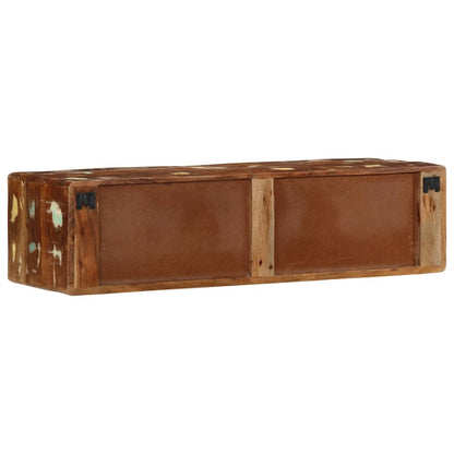 Armário de TV para parede de madeira recuperada maciça