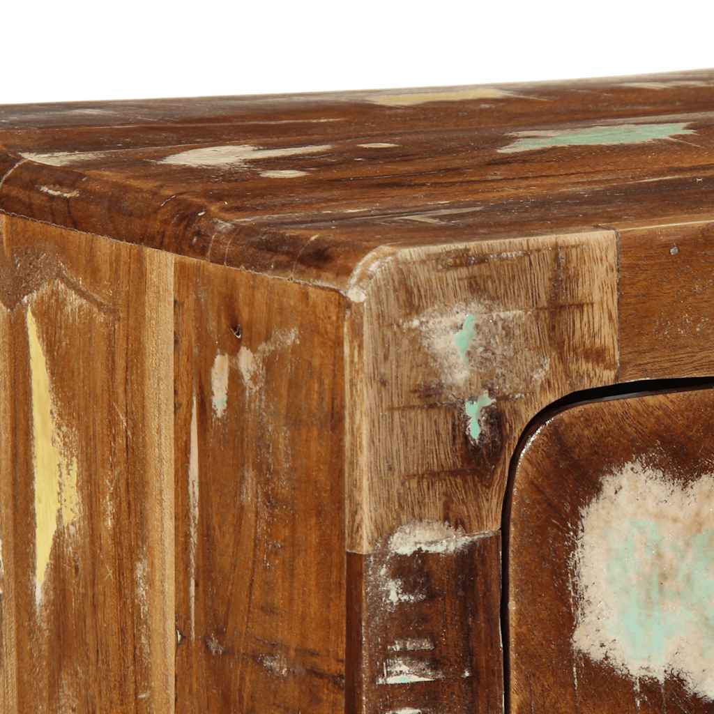 Armário de TV para parede de madeira recuperada maciça