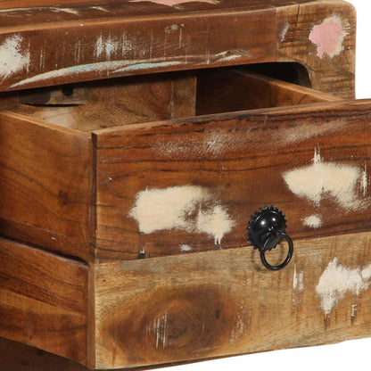 Armário de TV para parede de madeira recuperada maciça