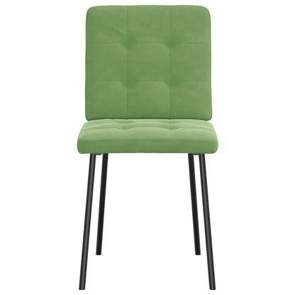 Cadeiras de jantar 2 pcs veludo verde-claro