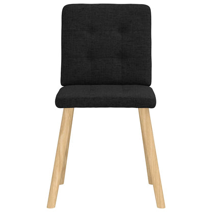 Cadeiras de jantar 2 pcs tecido preto