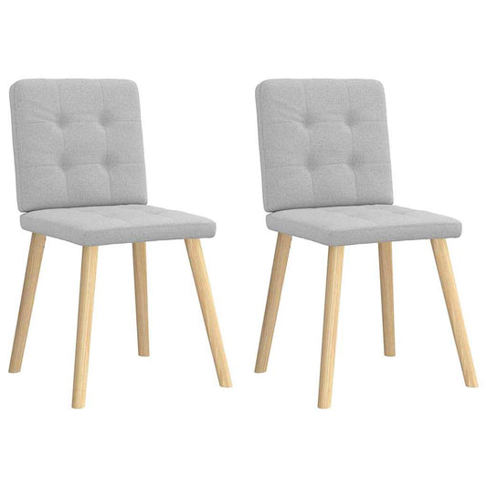 Cadeiras de jantar 2 pcs tecido cinza nuvem