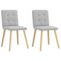 Cadeiras de jantar 2 pcs tecido cinza nuvem