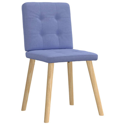 Cadeiras de jantar 2 pcs Jeans Tecido Azul