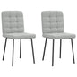 Cadeiras de jantar 2 pcs veludo cinzento-claro