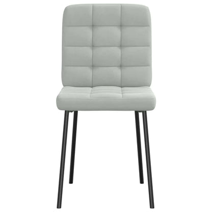Cadeiras de jantar 2 pcs veludo cinzento-claro