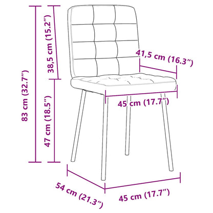 Cadeiras de jantar 2 pcs veludo cinzento-escuro