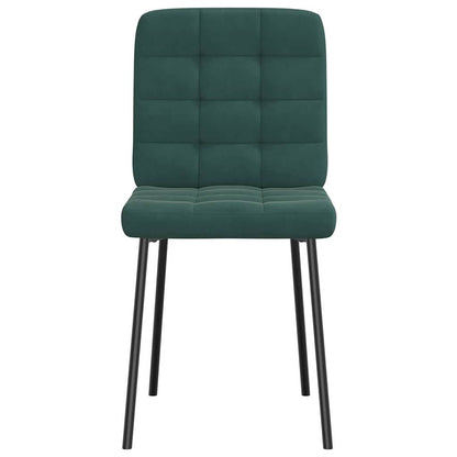 Cadeiras de jantar 2 pcs veludo verde-escuro