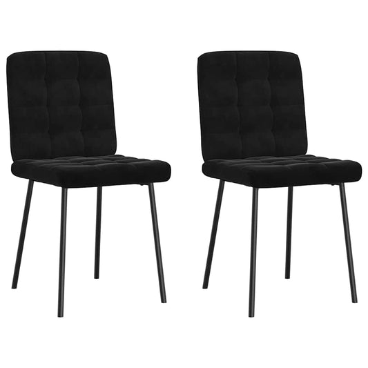 Cadeiras de jantar 2 pcs veludo preto