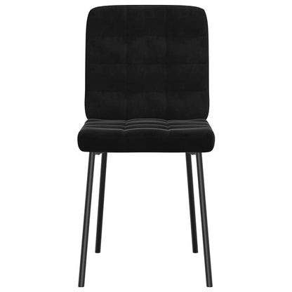 Cadeiras de jantar 2 pcs veludo preto