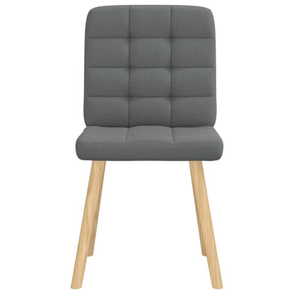 Cadeiras de jantar 2 pcs tecido cinzento-escuro