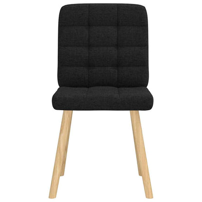 Cadeiras de jantar 2 pcs tecido preto