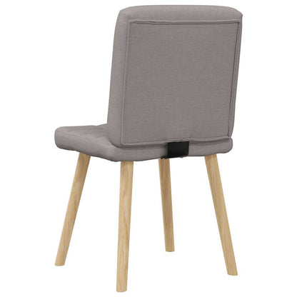 Cadeiras de jantar 2 pcs tecido cinzento-acastanhado