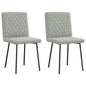 Cadeiras de jantar 2 pcs veludo cinzento-claro