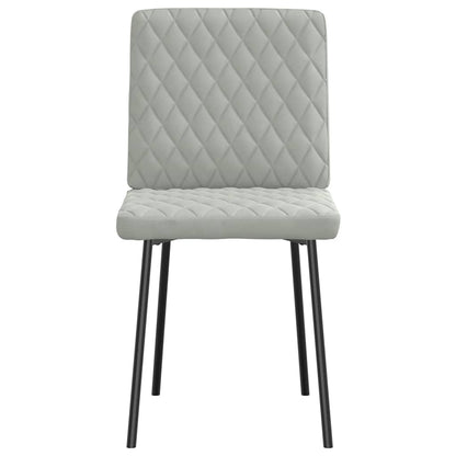 Cadeiras de jantar 2 pcs veludo cinzento-claro