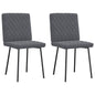 Cadeiras de jantar 2 pcs veludo cinzento-escuro