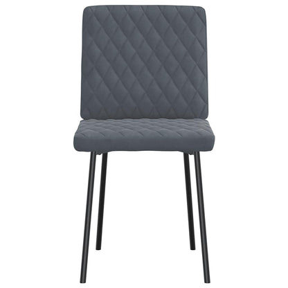Cadeiras de jantar 2 pcs veludo cinzento-escuro
