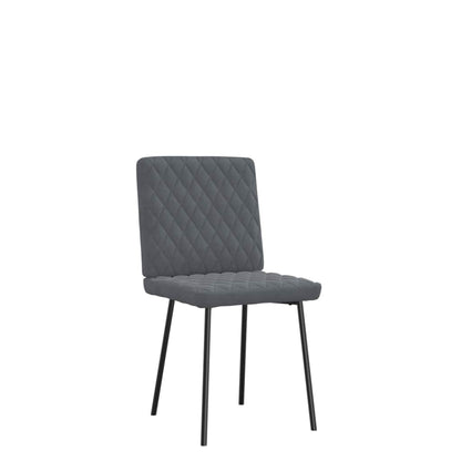 Cadeiras de jantar 2 pcs veludo cinzento-escuro
