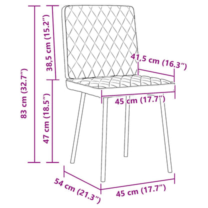 Cadeiras de jantar 2 pcs veludo cinzento-escuro