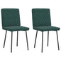 Cadeiras de jantar 2 pcs veludo verde-escuro