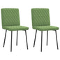 Cadeiras de jantar 2 pcs veludo verde-claro