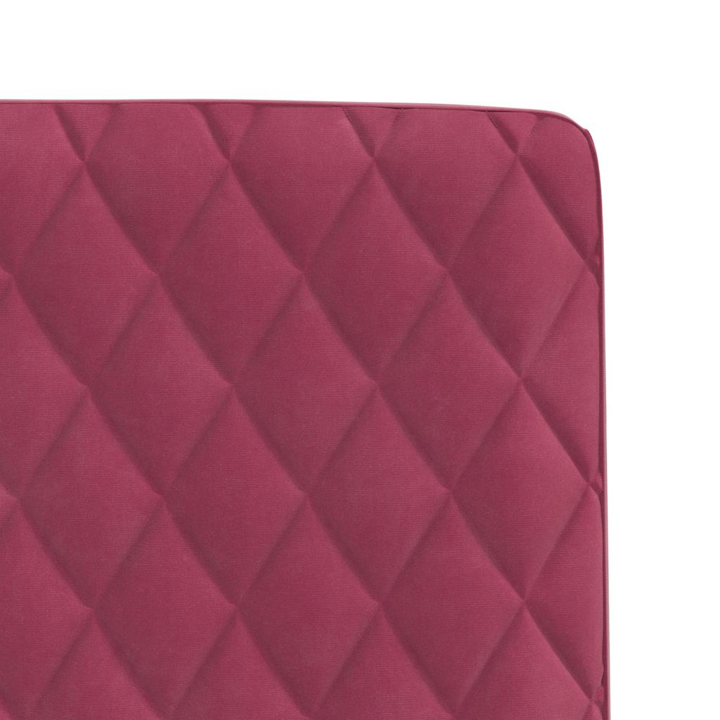 Cadeiras de jantar 2 pcs veludo vermelho tinto