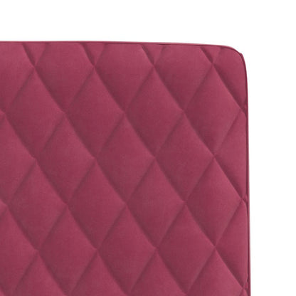 Cadeiras de jantar 2 pcs veludo vermelho tinto