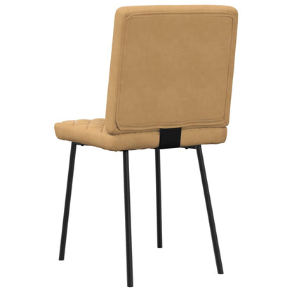 Cadeiras de jantar 2 pcs veludo castanho
