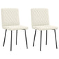 Cadeiras de jantar 2 pcs veludo cor creme