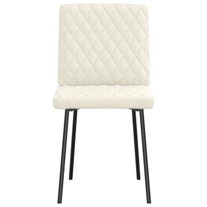 Cadeiras de jantar 2 pcs veludo cor creme