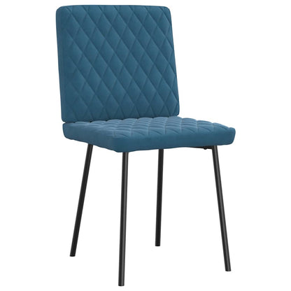 Cadeiras de jantar 2 pcs veludo azul