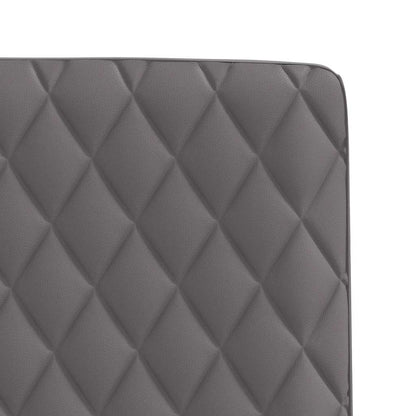 Cadeiras de jantar 2 pcs couro artificial cinzento