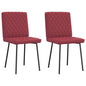 Cadeiras de jantar 2 pcs couro artificial vermelho-tinto