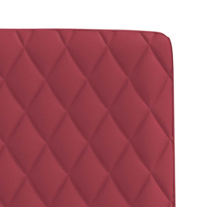 Cadeiras de jantar 2 pcs couro artificial vermelho-tinto