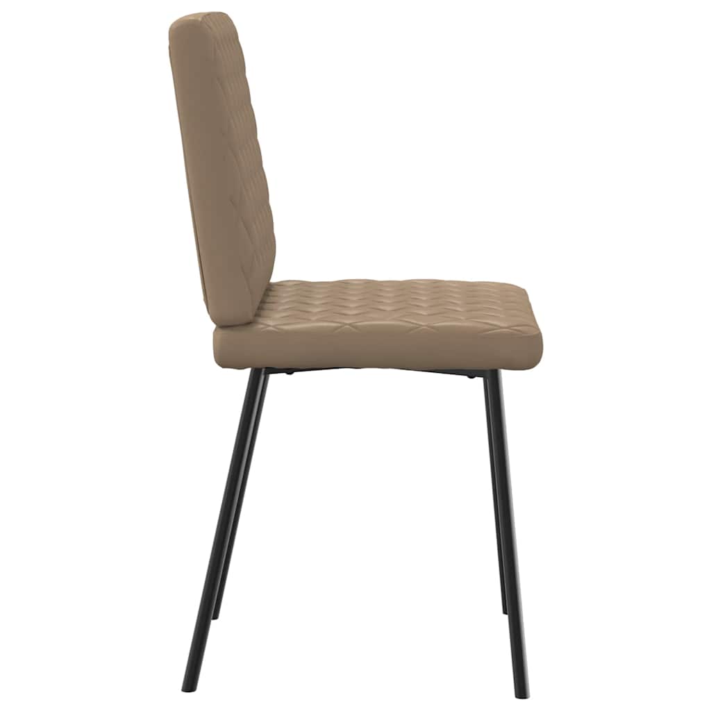 Cadeiras de jantar 2 pcs couro artificial cappuccino
