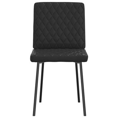 Cadeiras de jantar 2 pcs couro artificial preto