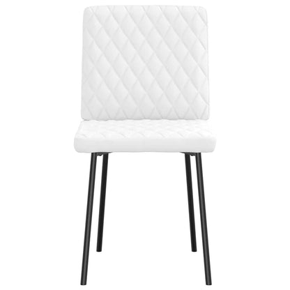 Cadeiras de jantar 2 pcs couro artificial branco